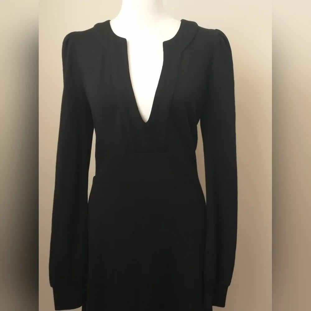 Diane Von Fursteberg wool puff sleeve midi sweater dress 10 - Picture 2 of 10